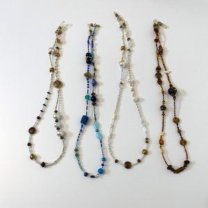 Handemade Beaded Eyeglass Holder Assorted Lot of 4
